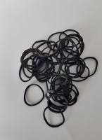 SHOW TECH SCHWARZ Zopfgummiringe aus Silikon 100 Stück  1,5 cm